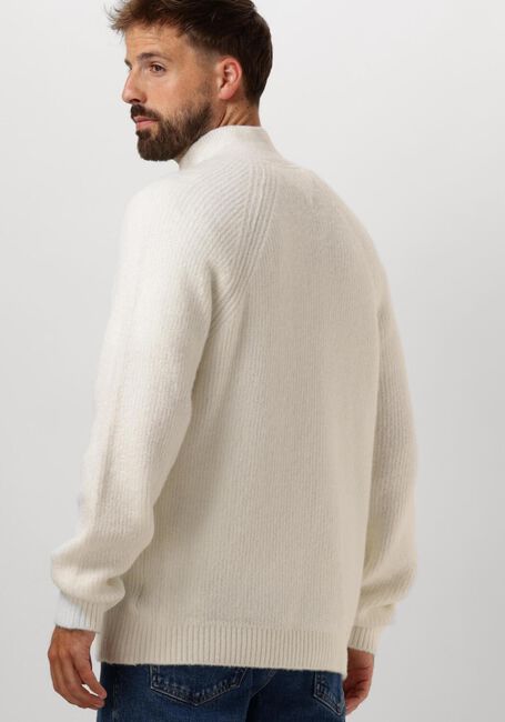 Weiße TOMMY JEANS Pullover TJM REG 1/4 ZIP RAGLAN BADGE - large
