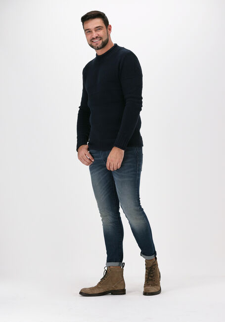 Blaue SELECTED MEN Pullover SLHMALIK LS KNIT ROLL HIGHNECK - large