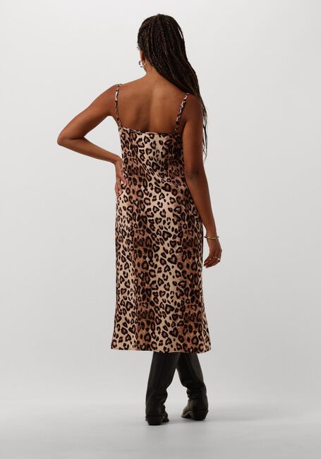 Braune ALIX THE LABEL Midikleid LADIES WOVEN TWILL LEOPARD CAMISOL DRESS - large