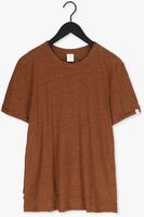 Braune CAST IRON T-shirt SHORT SLEEVE R-NECK LINEN SLIM FIT