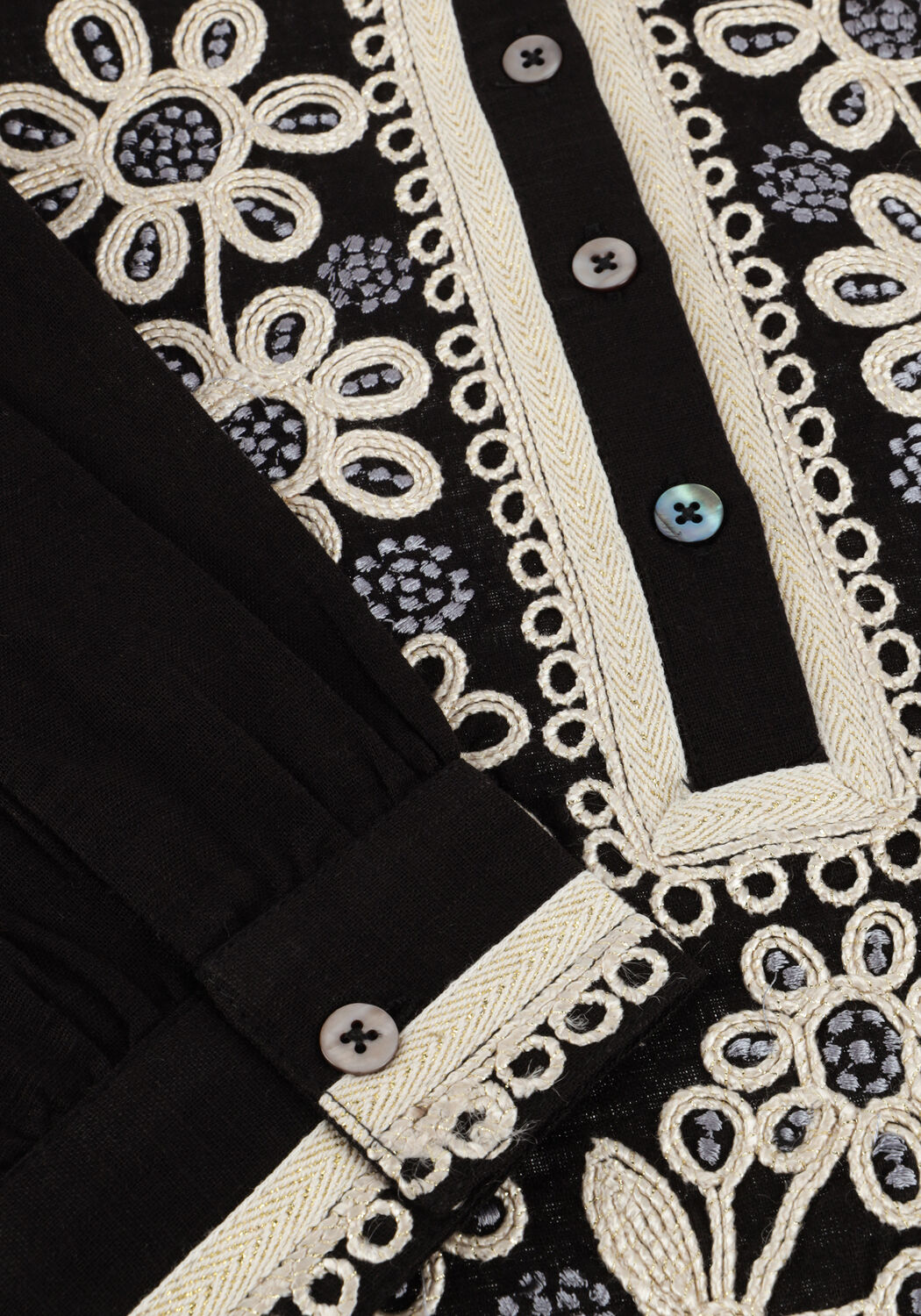 Schwarze ANTIK BATIK Blusen NOHI BLOUSE - large