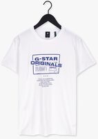 Weiße G-STAR RAW T-shirt ORIGINALS LOGO R T
