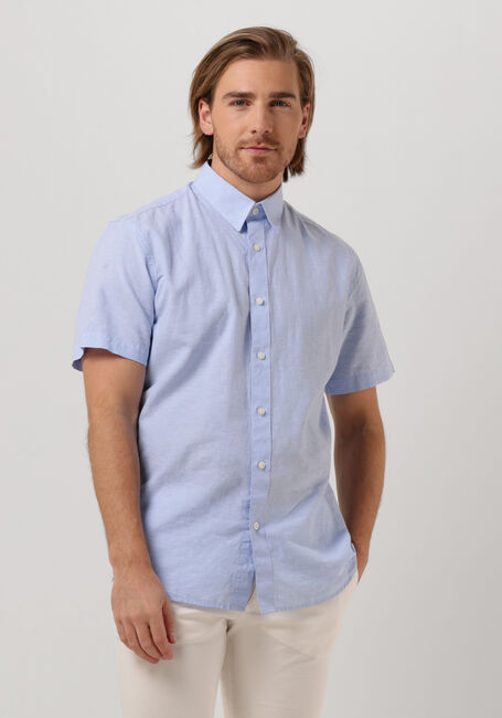Blaue SELECTED HOMME Casual-Oberhemd SLHSLIMNEW-LINEN SHIRTS SS CLASSIC W - large