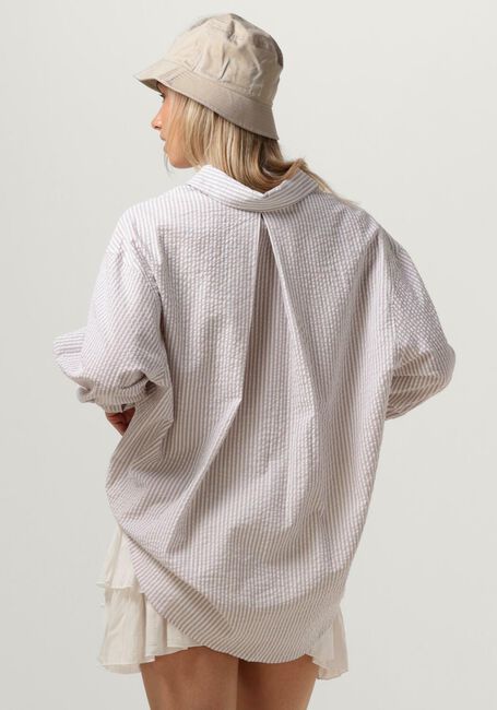 Sand COLOURFUL REBEL Blusen VICKY STRIPED DROPPED SHOULDER BLOUSE - large