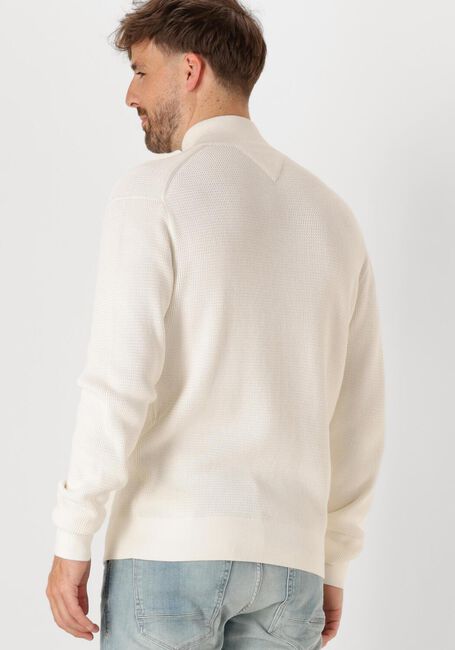 Creme TOMMY HILFIGER Pullover RACKING STRUCTURE ZIP MOCK - large