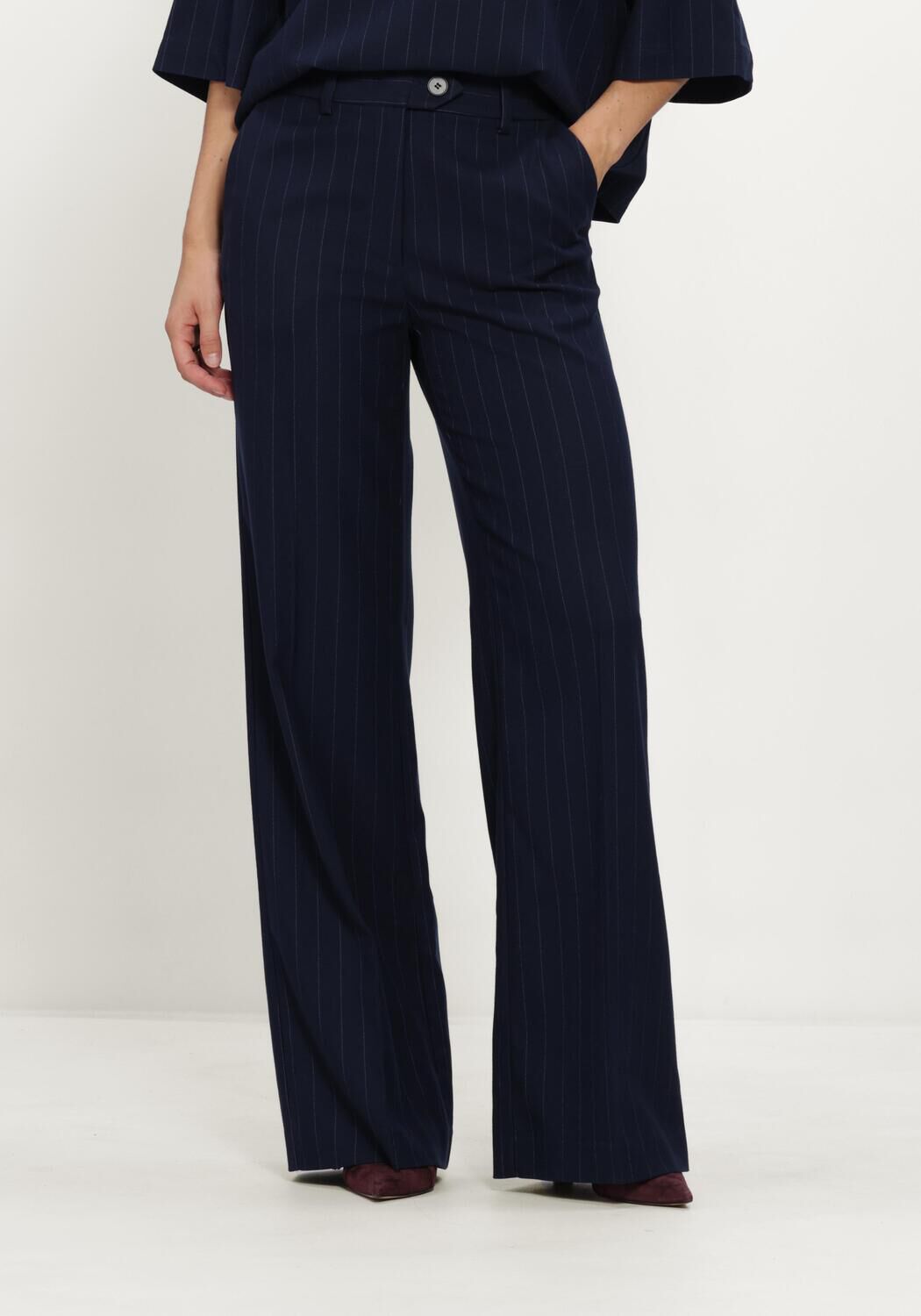 Dunkelblau CO'COUTURE Weite Hose GABIECC PIN WIDE PANT - large