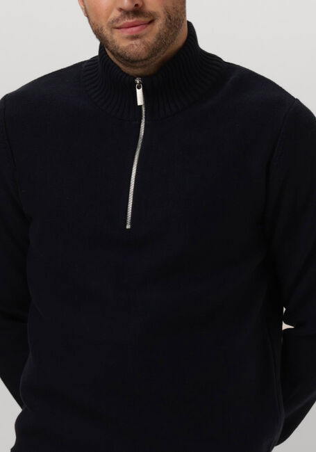 Dunkelblau SELECTED HOMME Pullover SLHAXEL LS KNIT HALF ZIP - large