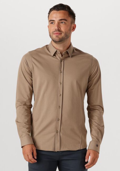 Beige CAST IRON Klassisches Oberhemd CF TECH TWILL JERSEY - large
