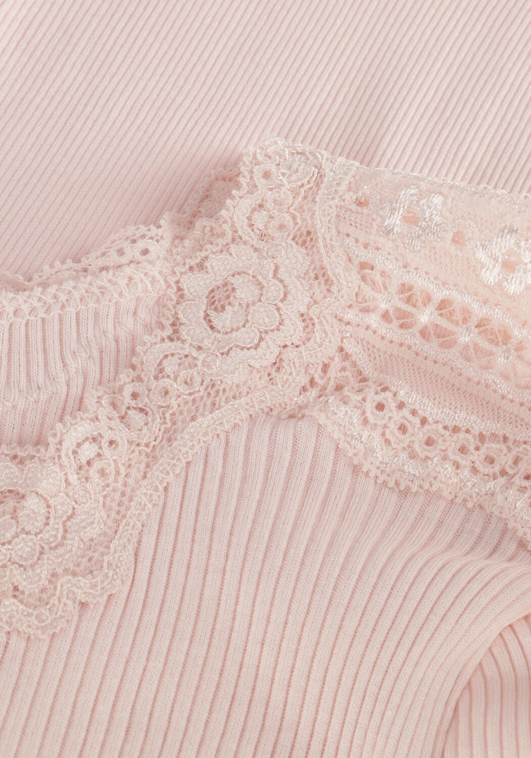 Hell-Pink ROSEMUNDE T-shirt BENITA SILK T-SHIRT W/ LACE - large