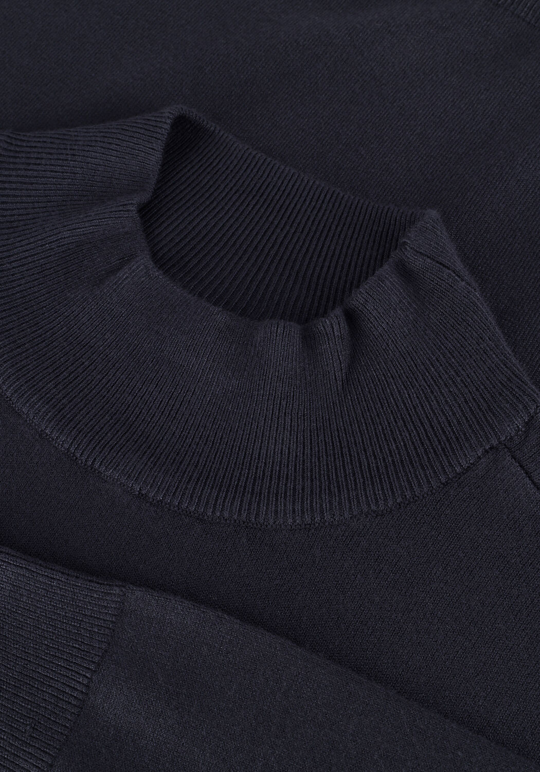 Dunkelblau PURE PATH Rollkragenpullover ESSENTIAL KNIT MOCKNECK SWEATER - large