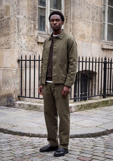 Khaki FOR&Eacute;T Overshirt FORAGER TWILL JACKET - large