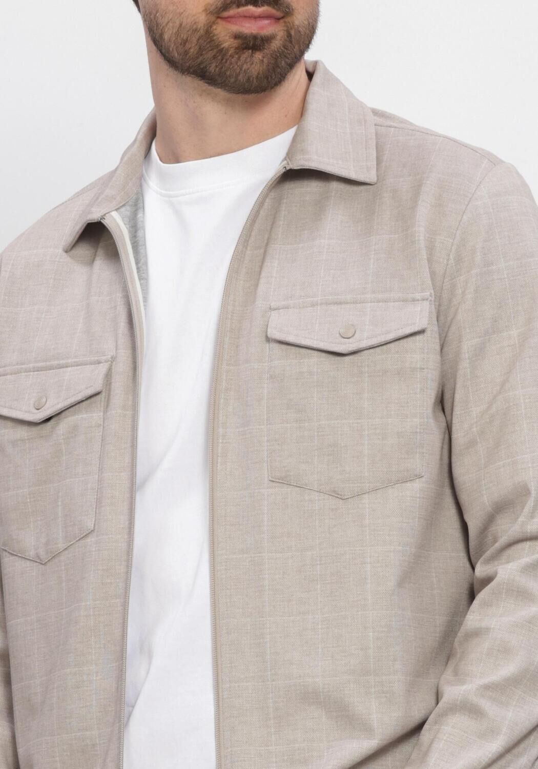 Beige BLUE INDUSTRY Overshirts OVERSHIRT STRETCH - large