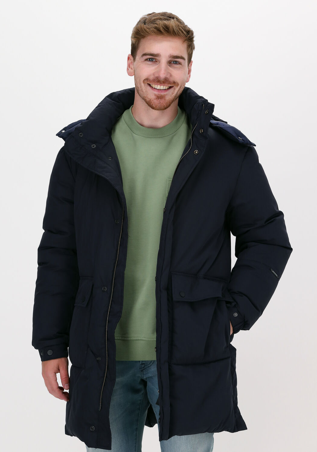 Blaue SCOTCH SODA Wattierte Jack 163251 ORGANIC COTTON BLEND Omoda