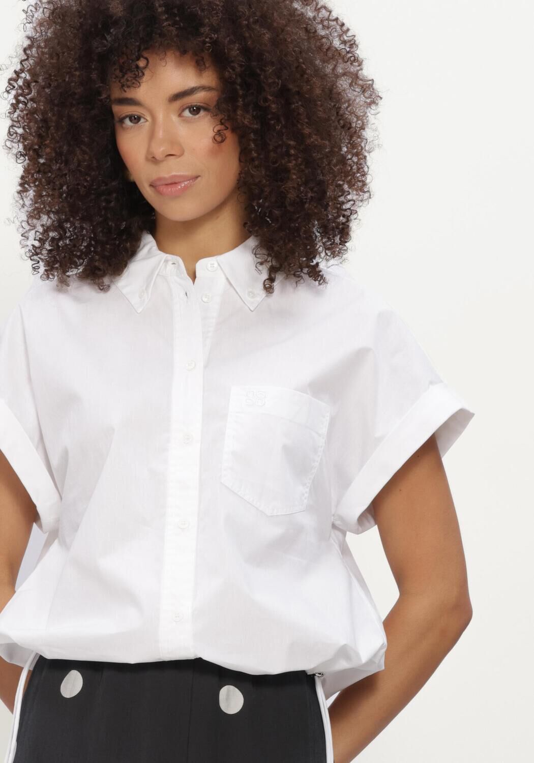 Wei&szlig;e DANTE6 Blusen ECLAT CAP-SLEEVE BUTTON DOWN SHIRT - large