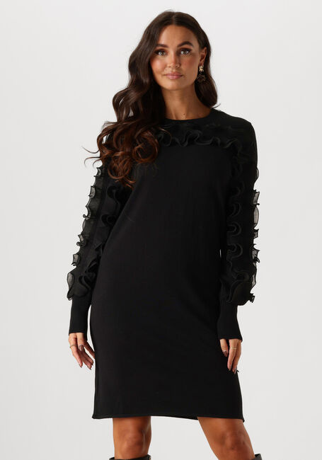 Schwarze JANSEN AMSTERDAM Minikleid FN558 JURK BETTY - large
