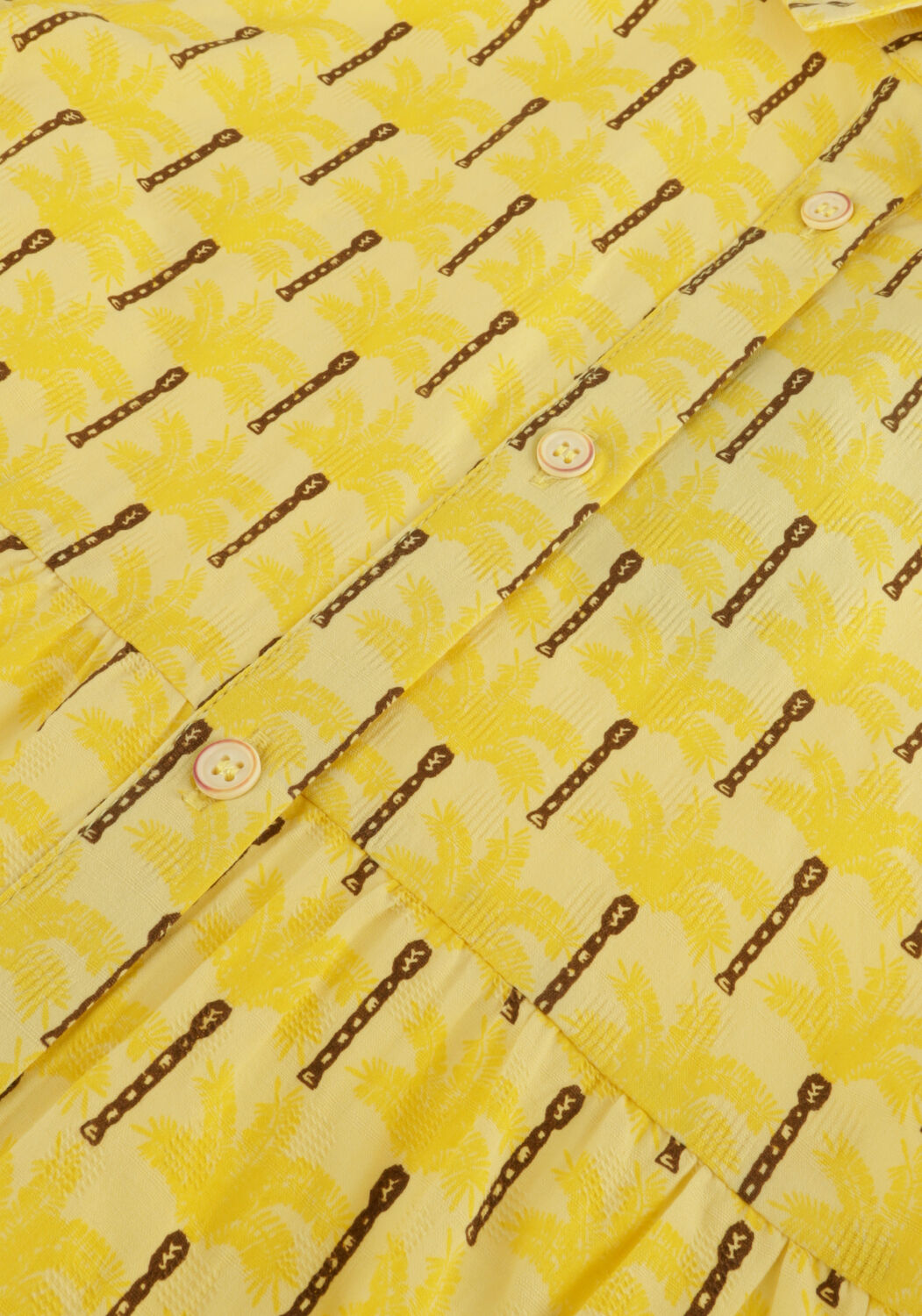 Gelbe LIKE FLO Minikleid AOP WOVEN DRESS WITH COLLAR - large