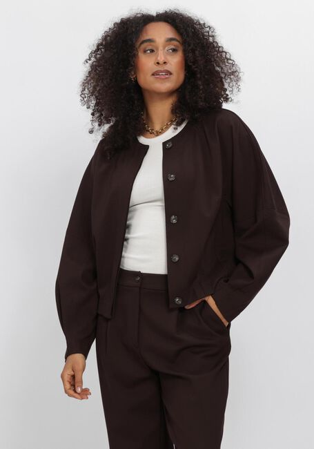 Braune SUMMUM Strickjacke JACKET PUNTO MILANO - large