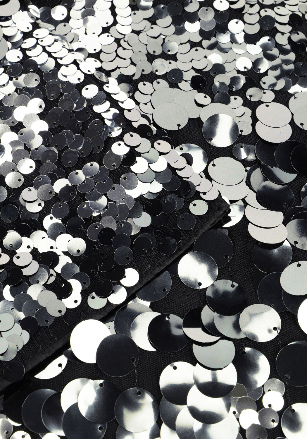 Silberne SELECTED WOMEN Top SLFTANA 3/4 SEQUINS TOP - large