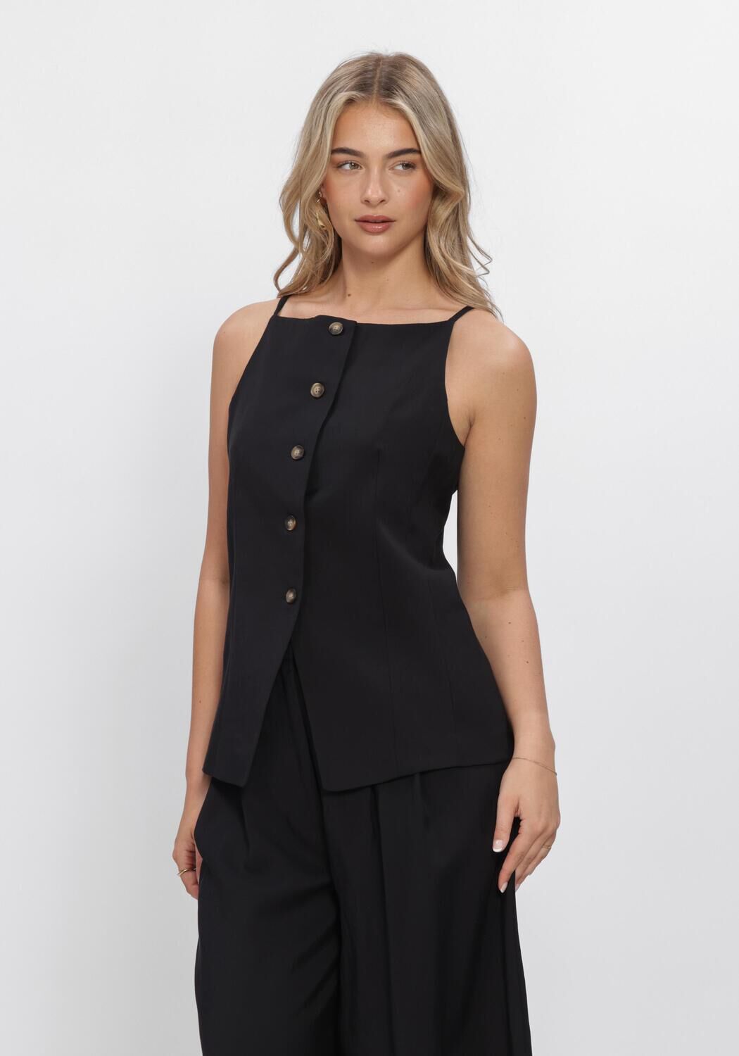 Schwarze WITHBLACK Tops & T-shirts WBLMARITSA WAISTCOAT - large