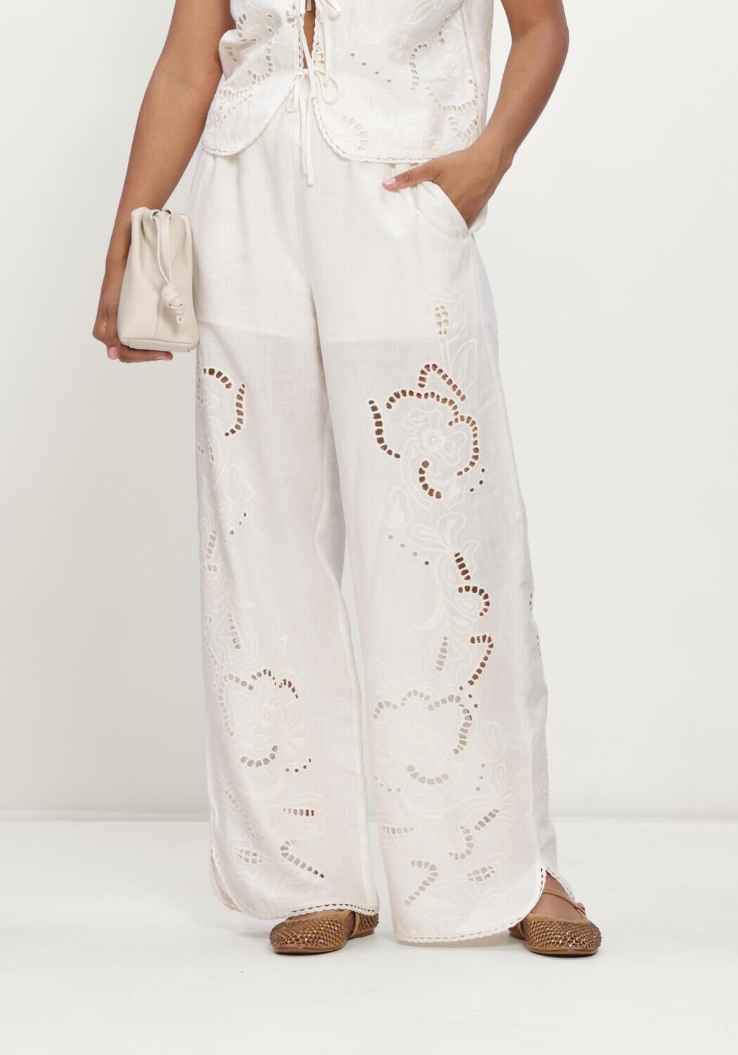 Mehrfarbige/Bunte SECOND FEMALE Hosen VILEA TROUSERS - large