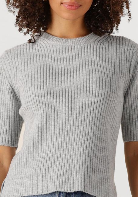 Graue OBJECT Pullover OBJELVA 2/4 RE O-NECK KNIT - large