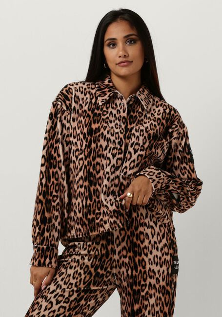 Braune ALIX THE LABEL Blusen LADIES WOVEN LEOPARD VELVET BLOUSE - large