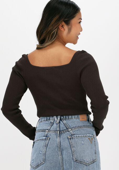Braune NEO NOIR Top CORINE KNIT BLOUSE - large