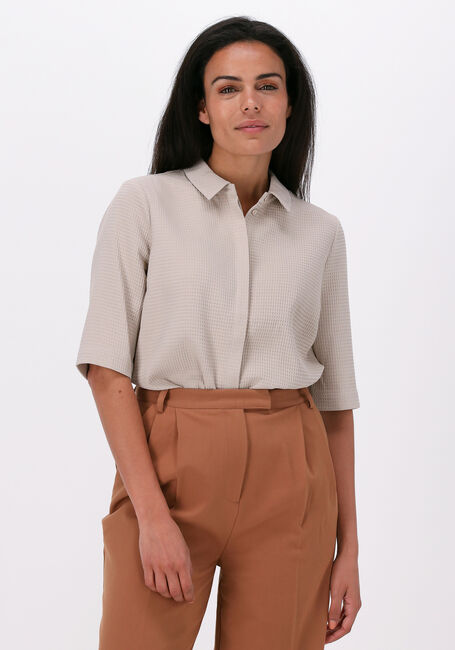 Sand ANOTHER LABEL Blusen BACHE WAFFLE SHIRT - large