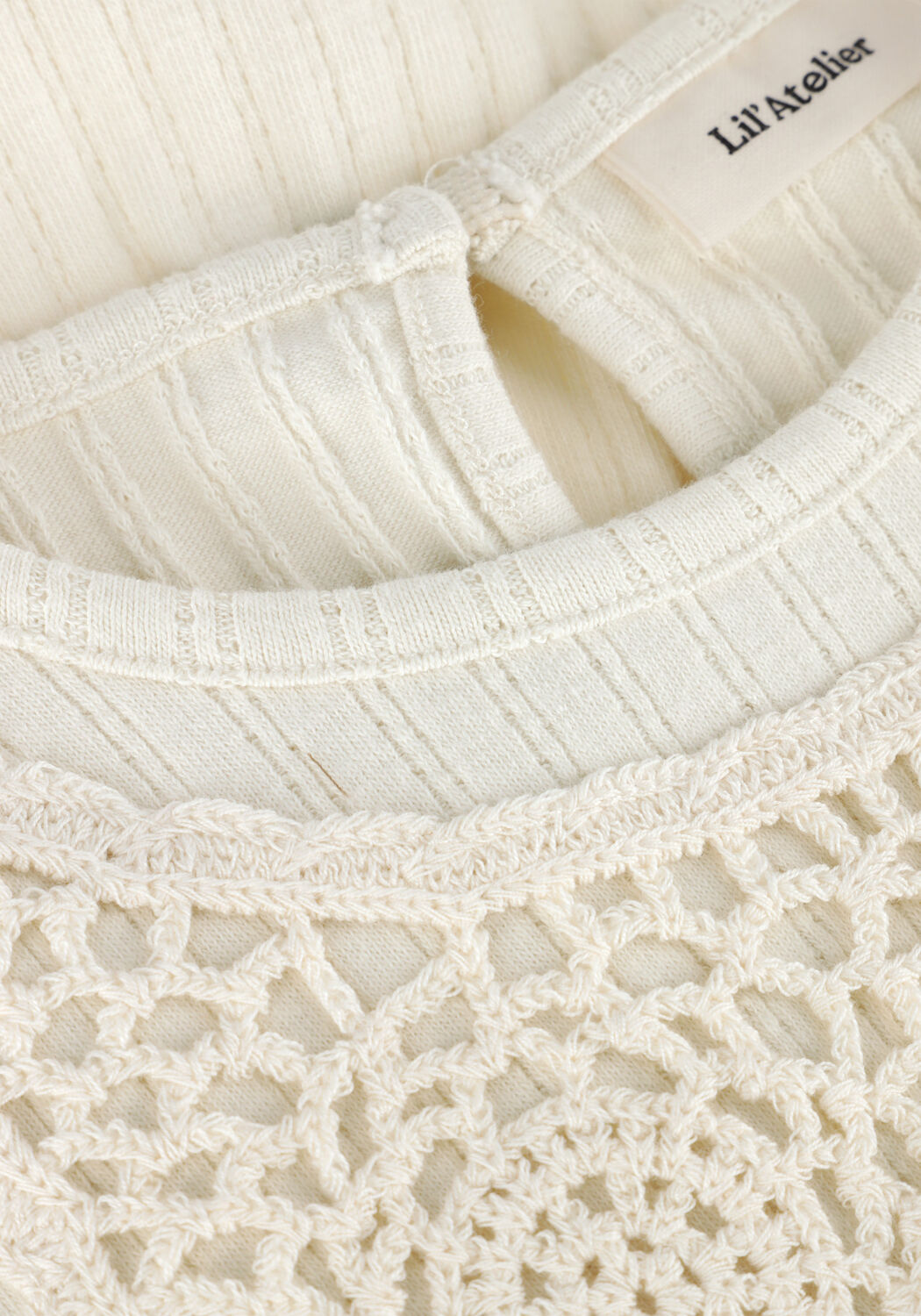 Beige LIL' ATELIER Minikleid NMFFLORA SS DRESS LIL - large