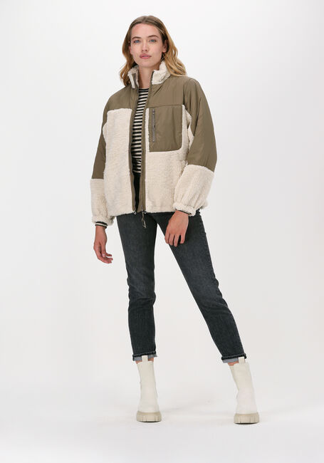 Grüne CO'COUTURE Teddy-Jacke TEDDY FLEECE JACKET - large