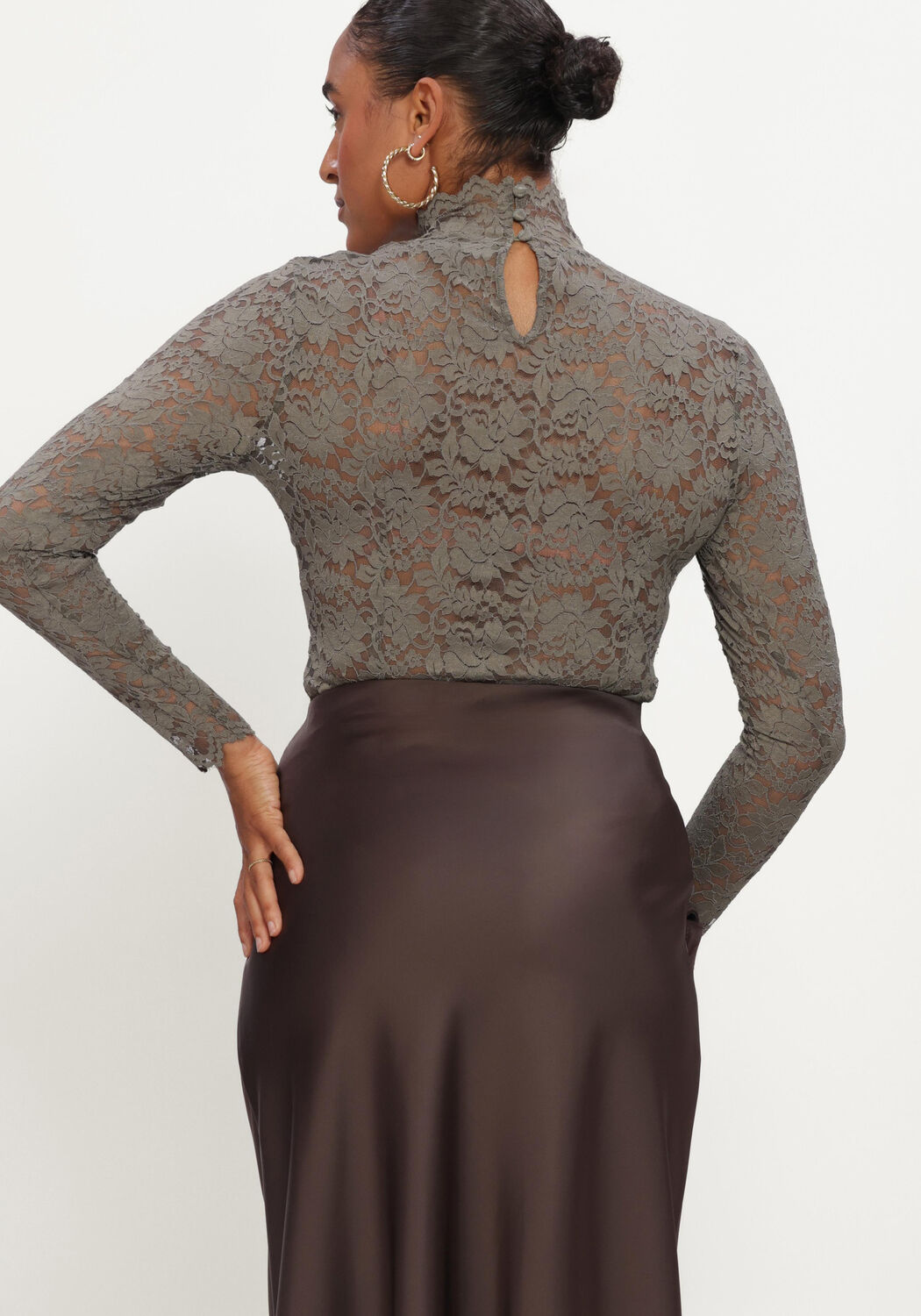 Gr&uuml;ne NEO NOIR Top LIZA LACEFLOWER BLOUSE - large