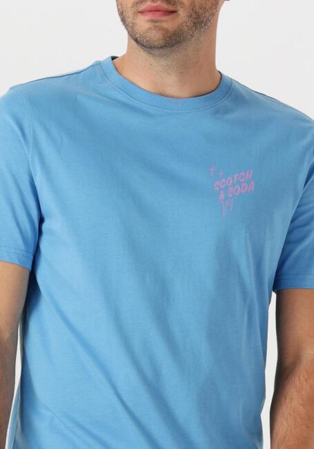 Blaue SCOTCH & SODA T-shirt REGULAR FIT LEFT CHEST LOGO T-SHIRT - large