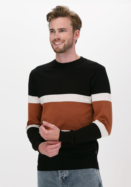 Mehrfarbige/Bunte SCOTCH & SODA Pullover 164023 - LIGHTWEIGHT STRIPED P - large