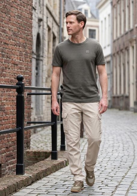 Olive PME LEGEND T-shirt JACQUARD STRIPED - large