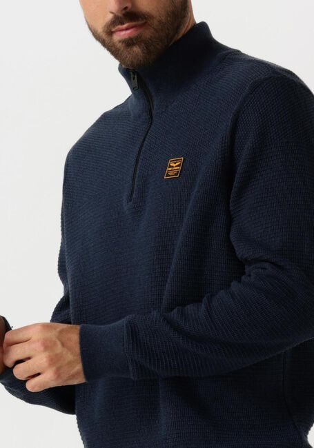 Dunkelblau PME LEGEND Pullover HALF ZIP COLLAR COTTON MOULINE - large