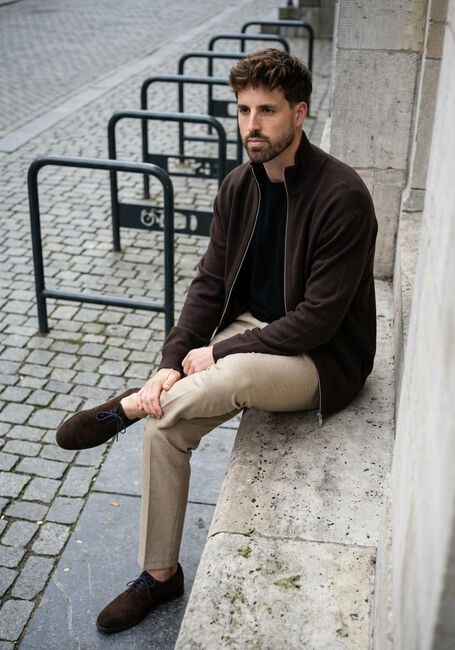 Braune DRYKORN Strickjacke JANOR 420222 - large