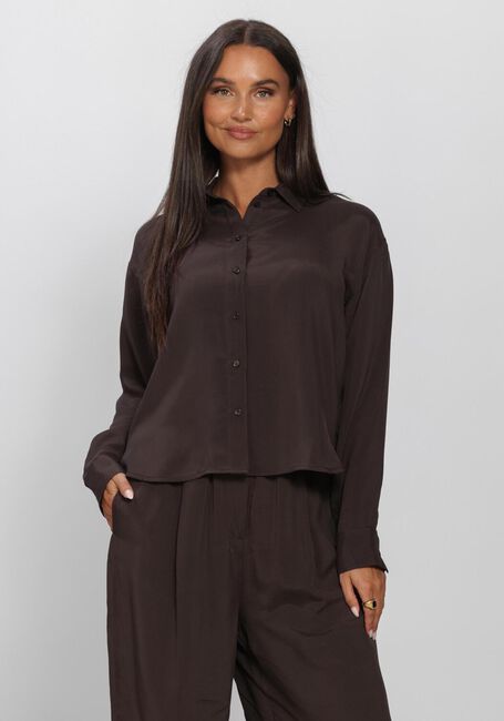 Braune BY-BAR Blusen KRIS SATIN STRIPE BLOUSE - large