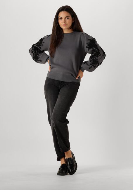 Graue OBJECT Pullover OBJJOANA L/S KNIT PULLOVER - large