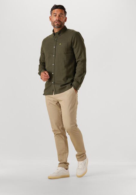 Grüne LYLE & SCOTT Casual-Oberhemd PLAIN FLANNEL SHIRT - large