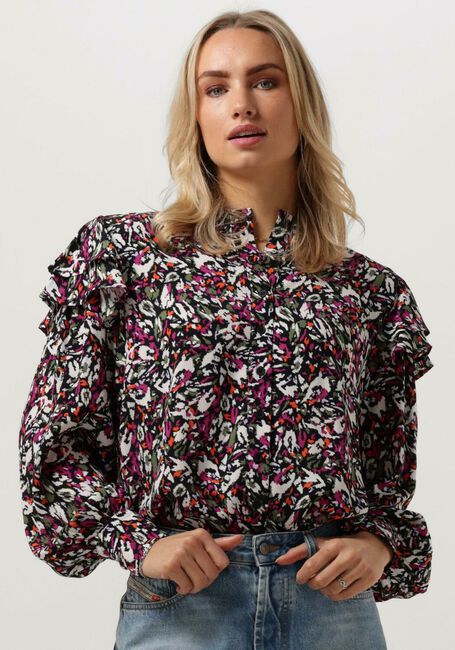 Mehrfarbige/Bunte ALIX THE LABEL Blusen LADIES WOVEN BLURRY FLOWER BLOUSE - large