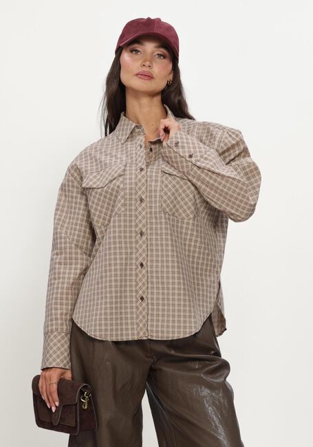 Beige NOTRE-V Blusen NV-ISABE CHECK - large