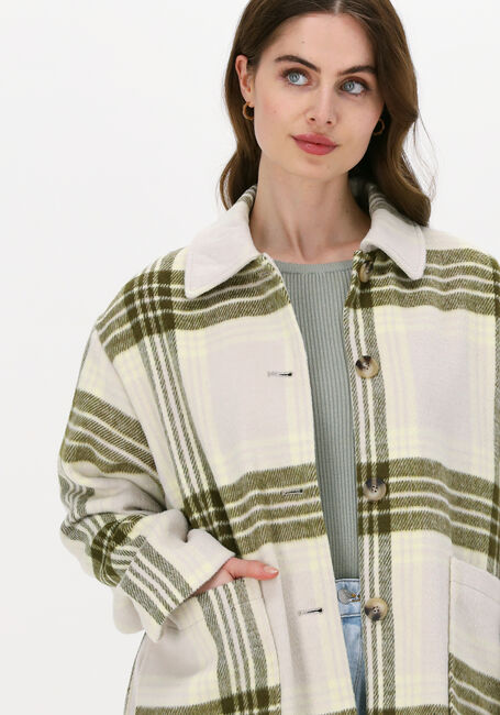 Beige SELECTED WOMEN Jack NIKITA CHECK SHIRT JACKET - large