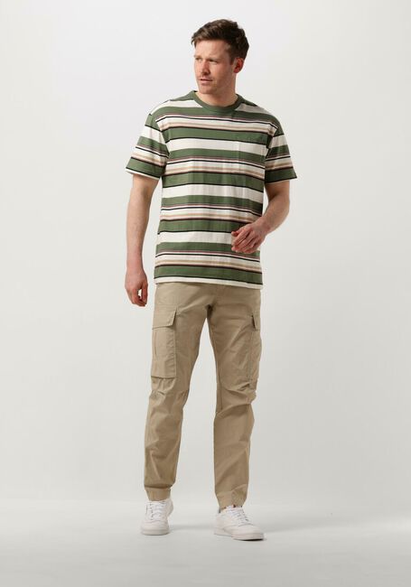 Olive ANERKJENDT T-shirt AKKIKKI S/S STRIPE TEE - large