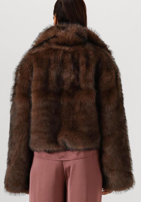 Braune NEO NOIR Fake-Fur-Jack STEFF FAUX FUR JACKET - large