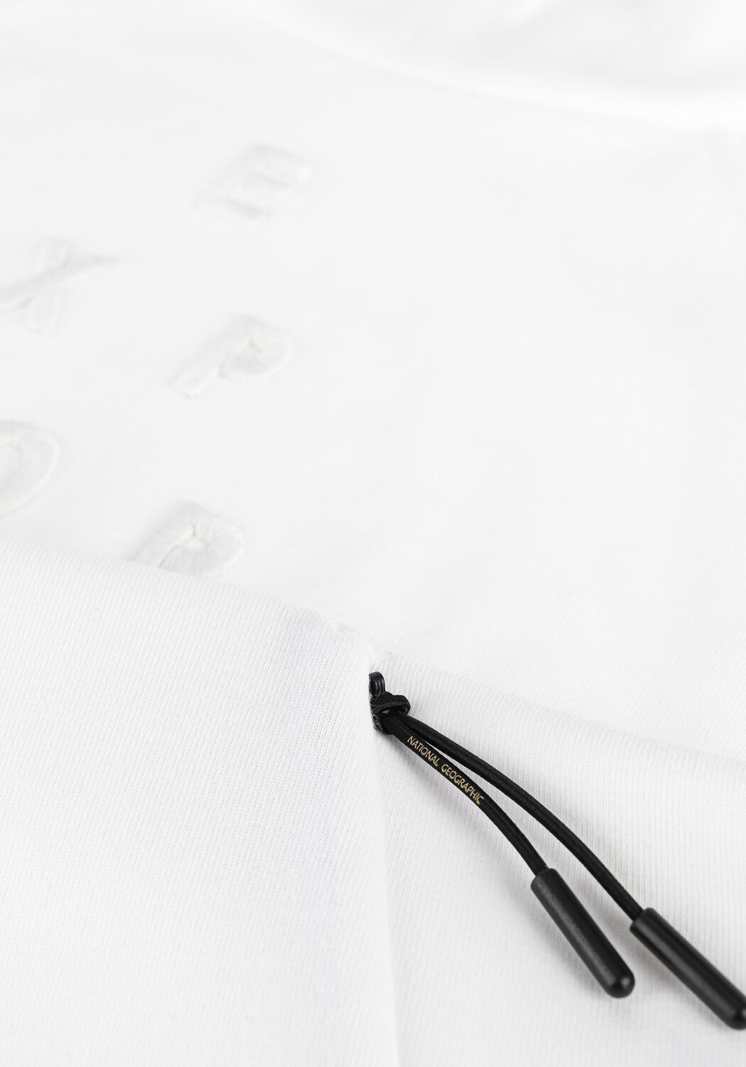 Wei&szlig;e NATIONAL GEOGRAPHIC Sweatshirt CROPPED HOODY - large