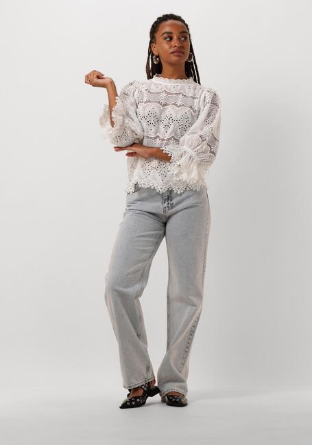 Weiße NEO NOIR Blusen ADELA BIG EMBROIDERY BLOUSE - large
