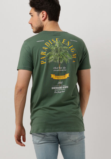 Dunkelgrün PUREWHITE T-shirt TSHIRT WITH SMALL LOGO ON CHEST AND BIG BACK PRINT - large