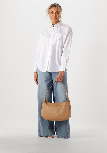 Weiße CALVIN KLEIN Blusen WOVEN LABEL RELAXED SHIRT - large