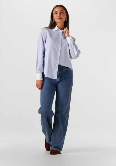 Hellblau SELECTED WOMEN Blusen SLFILINA RELAXED CONTRAST LS SHIRT - large