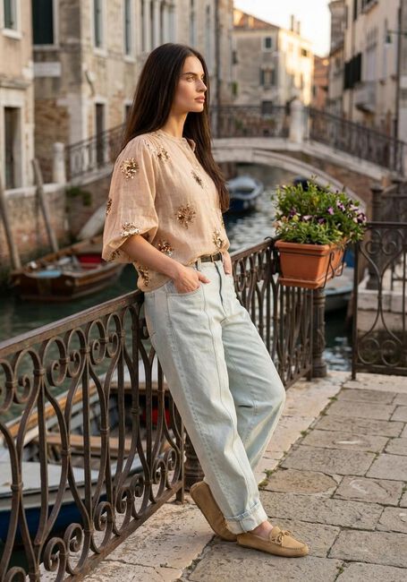 Beige NUKUS Blusen LYNN BLOUSE PAILLET - large